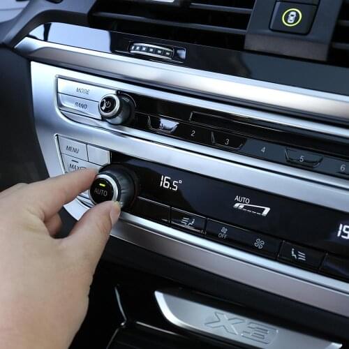 Chrome ABS Plastic Car Central Control Air Conditioning Volume Frame Trim for BMW X3 X4 G01G02 2018-2019 Models Accessories