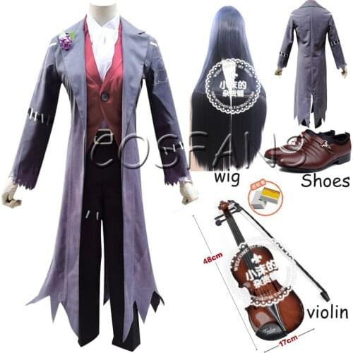Game Identity V Cosplay Costumes Hunter Violinist Antonio Cosplay Costume Original Skin Uniforms Full Sets Suits Wigs and shoes