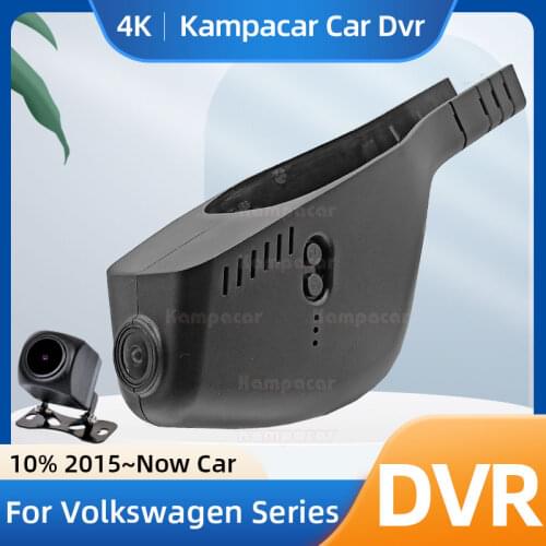 Kampacar Dashcam VW08-D For Volkswagen Golf Sportsvan 7 Polo Seat Leon Passat CC Magotan B8 2015 To 2020 Y Wifi Car Dvr Camera