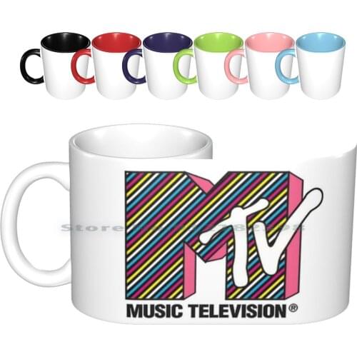80s Mtv Logo Ceramic Mugs Coffee Cups Milk Tea Mug Mtv Mtv Logo Pop Music Retro 80s 90s Fashion Music Michael Jackson Prince