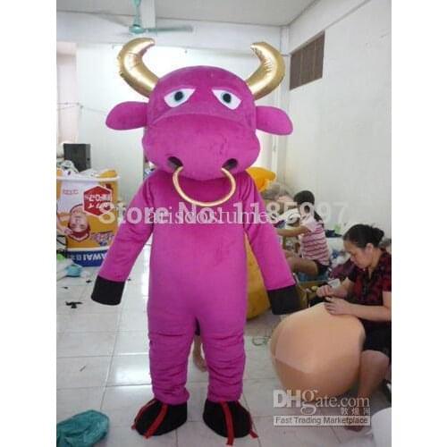 HOT SALE Special Accept Custom funny big head bull Halloween animal Mascot Costume Fancy Dress Animal free shipping