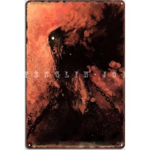Demon Metal Plaque Poster Wall Cave Plaques Wall Retro Tin Sign Poster