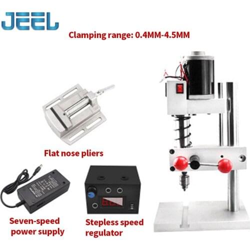 Miniature Precision Stainless Steel Aluminum Electric Beads Drilling Tapping Machine Kit DIY Woodworking Clamp Grinder