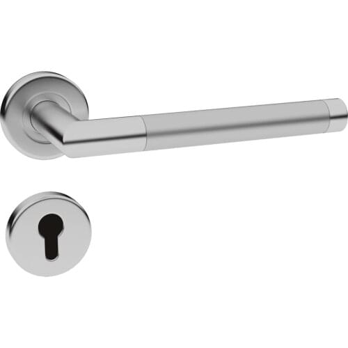 Interior Door Handles Set with Pz Profile Cylinder Stainless Steel Sleek Stylish Design Elegant Door Knob Lever Lock Set