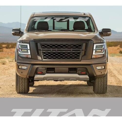 For Nissan Titan Pickup Front Windshield Stickers Truck Graphics Custom Logo Covers Car Vinyl Film Decor Decals Auto Accessories