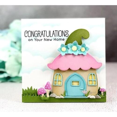 New Mushroom house decoration metal Cutting Dies Stencils DIY Scrapbooking Paper/photo Cards Embossing Dies