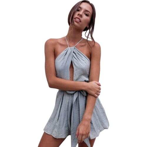 Slim Fit Sleeveless Belt Waist Hugging Slimming Camisole Onesie Womens Shorts Streetwear Sexy Costume