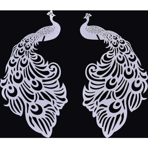 50 Pcs Laser Peacock Cut Paper Card Escort Card Cup Card Wine Glass Card Phoenix Wedding Favors Wedding Decoration