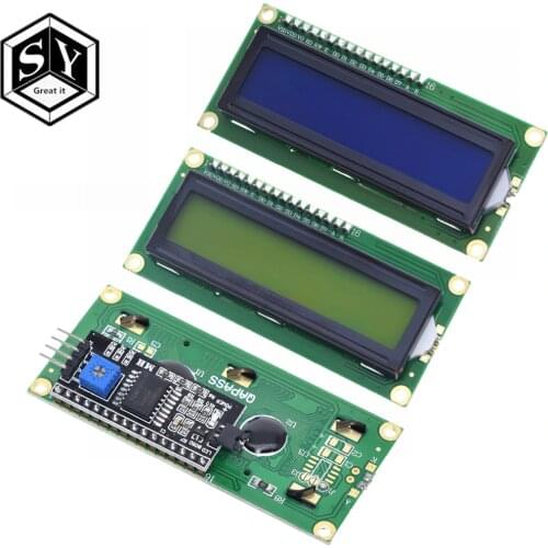 GREAT IT LCD1602+I2C LCD 1602 module Blue/Green screen PCF8574 IIC/I2C LCD1602 Adapter plate