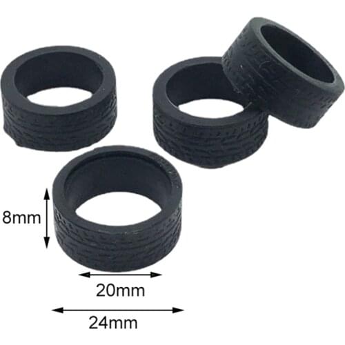 Racing Car Rubber Tires Wheel Tyres for WLtoys K989 P929 1/28 Scale 4WD Racing Car Parts