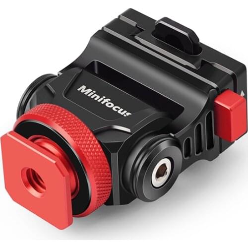 Quick Release Plate Monitor Holder Cold Shoe Mount for Camera Field Monitors Video LED Light Microphone Tilt Adjustable Bracket