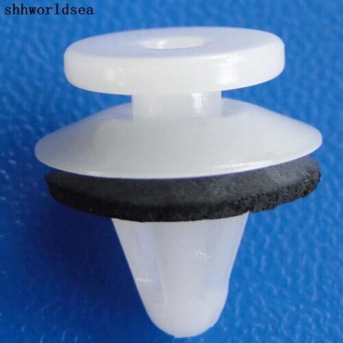 Shhworldsea 100pcs POM White Side Garnish & Moulding Trim Retainer Fastener Clip For Mitsubishi Mb696120
