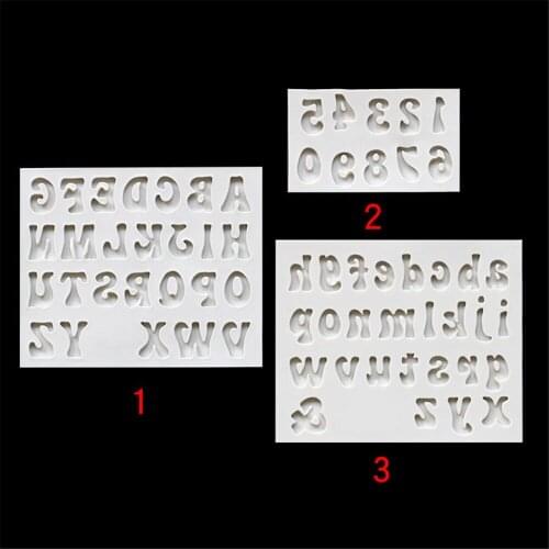 Uppercase Lowercase English Letters Silicone Fondant Cake Decorating Mold Chocolate Resin Molds Baking Tools Kitchen Accessories