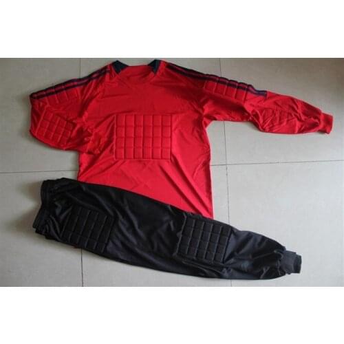 For Adult High elastic polyester Goalkeeper Sets Breathable Soccer Goalie Clothing Uniforms Long Sleeve Goalkeeper Jerseys