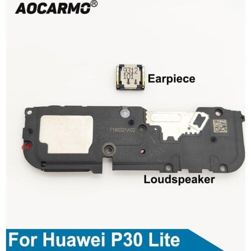 Aocarmo Top Earpiece For Huawei P30 Lite / Nova 4e Ear Speaker Bottom Loudspeaker Speakerphone Buzzer Ringer Repair Part