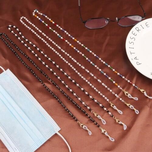 2021 Anti-Lost Eyeglass Strap Beaded Mask Chain Fashion Reading Glasses Sunglasses Spectacles Holder Neck Cord Eyeglass Strap