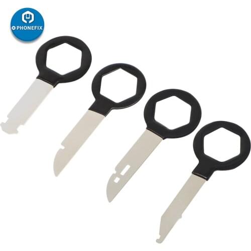 4Pcs Speaker Disassembly Tools Car Radio Stereo Removal Release Tool Keys for Audi Volkswagen Auto CD DVD Host Key Tools