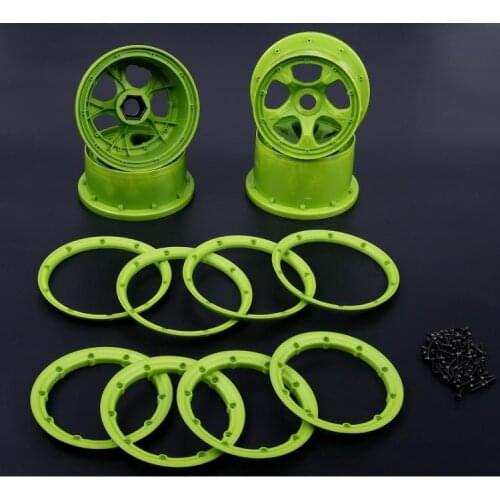 Baja 5B nylon five spoke super star wheel hub with metal core beadlock ring and screw