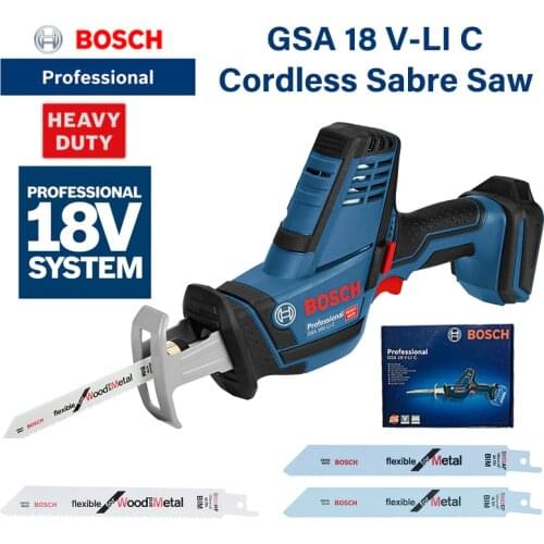Bosch GSA18V-LIC Sabre Saw Lithium Cordless Sabre Saw Reciprocating Saw Metal Wood Cutting Machine Bosch Professional Power Tool