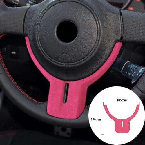For Subaru BRZ Toyota GT86 2012-2015 Alcantara Suede Wrap Car Steering Wheel Cover Panel Frame Trim Sticker Interior Accessories