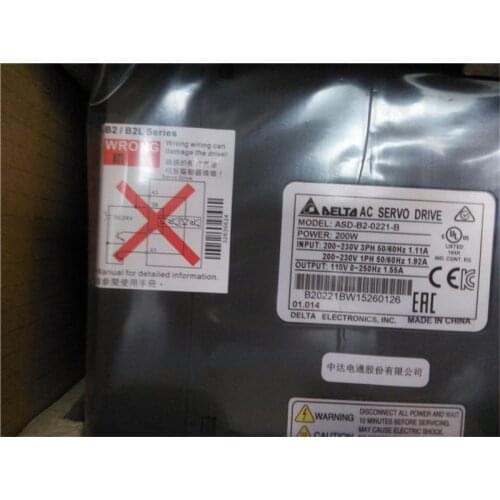 ECMA-C20602SS+ASD-B2-0221-B DELTA 200w 3000rpm 0.64N.m ASDA-B2 AC servo motor driver kits with 3m power and encoder cable brake