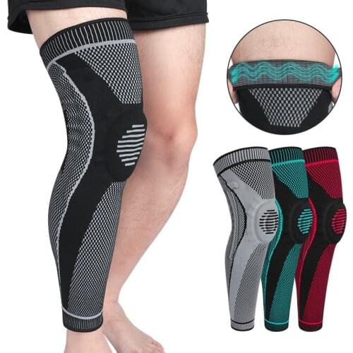 Elastic Sports Leg Warmers Lengthen Knee Pad Non Slip Compression Leg Sleeve Legwarmer for Men Women Cycling Support Protector