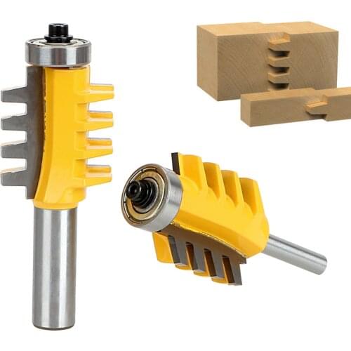 Milling Cutters Carpenter Woodworking Tools Rail Reversible Finger Joint Glue Router Bit Conical Tenon Cutter