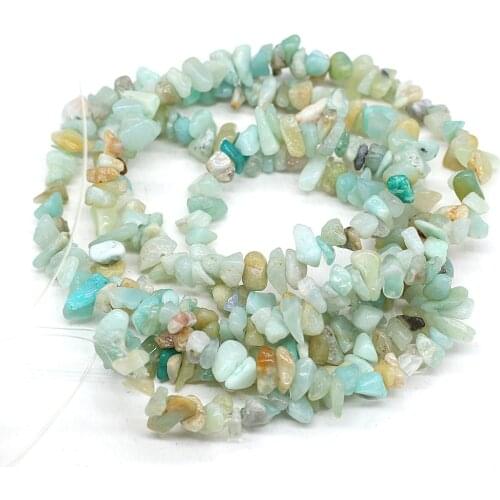 Fine Natural Stone Amazonites Quartzs Freeform Chip Gravel Beads for Party Gift DIY Necklace Bracelet Jewelry Making Supplies