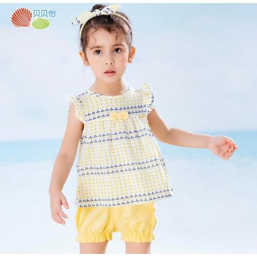 Bornbay 2 Pieces baby girl clothes set princess summer top + pants suit cotton soft skin for girl