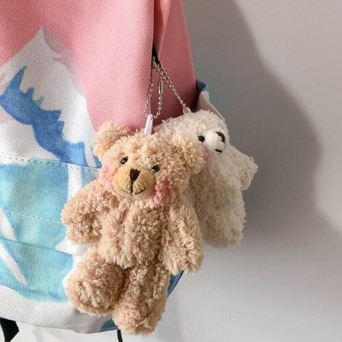 Mini Joint Teddy Bear Plush Stuffed Wedding BOX toy doll Garment Wedding gift decor doll rubbit Key Chain Design Pendant