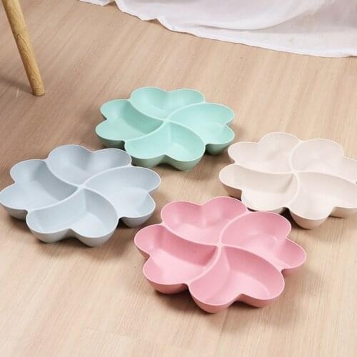 Pet Cat Dog Feeding Food Bowls Puppy Kitten Four Petals Design Feeder Dogs Slow Down Feed Bowls Pets Supplies