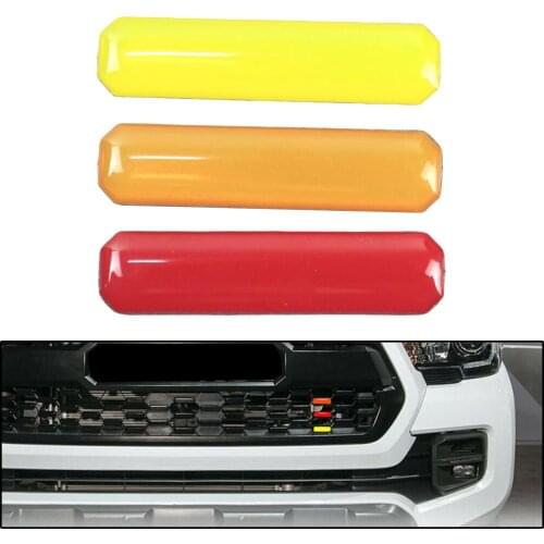 Fashion Universal 3 Colors Grille Badge Sticker Flag Grille Emblem for Toyota Tacoma 4Runner Decor Auto Styling