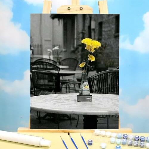 Black And White Landscape DIY Paint By Numbers Kit Oil Paints 50*70 Boards By Numbers New Design For Children Handiwork Art