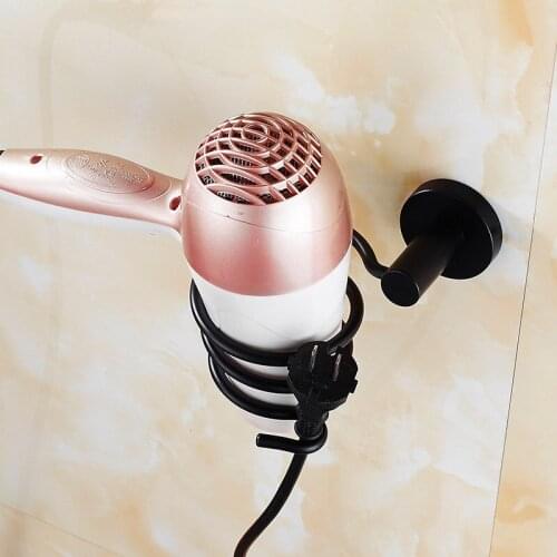 304 Stainless Steel Bathroom Shelf Hair Dryer Holder Wall Mounted Hair Dryer Rack Home Hotel Hair dryer Holder Bath Hardware