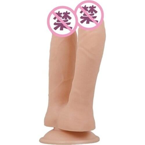 2021 stimulation temptation new female pull double head simulation false phallus with suction cup female masturbation device