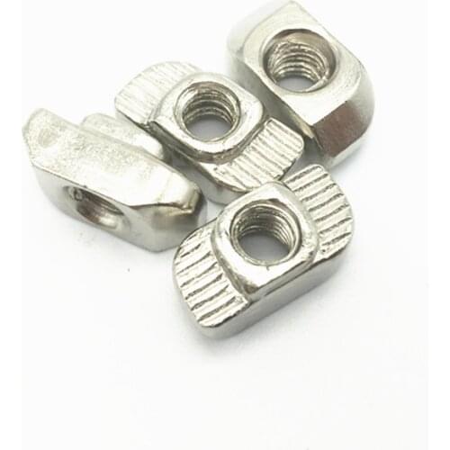 100pcs M3/M4/M5/M6*15.5*8 For 3030 Series Slot T-nut Sliding T Hammer Drop In Nut
