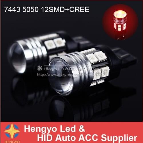 Excellent 7443 Ultrabright Switchback Car Lamp 12SMD 5050 LED + R5 5W LED Turn Signal light Back Up Reserve Light Replacement