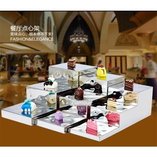 Stainless steel Dessert Snack stand Pastry display Sushi shelf Creative Set fruit bowl catering product restaurant buffet chafer
