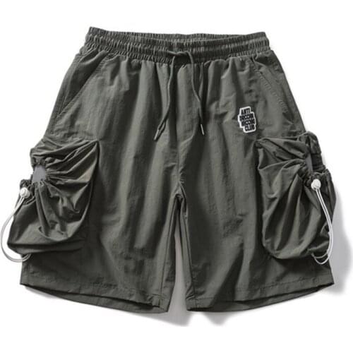 Summer New Drawstring Large Pocket Shorts Outdoor Cycling Camping Trekking Hiking Combat Sports Pants Training Climbing Fishing