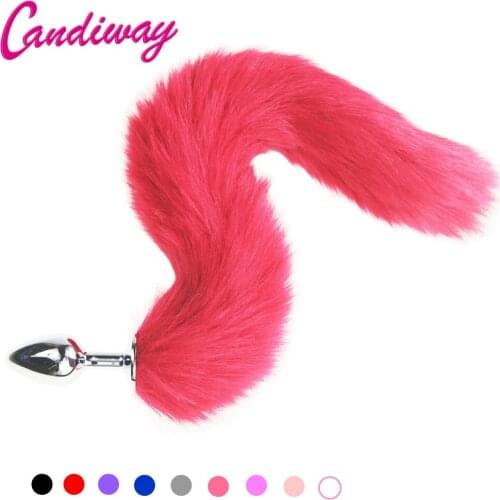 SM Dog Tail Anal Plug sexy Toys Metal Fake Fur Fox Butt Plug BDSM Flirt Anus Plug For Women Adult Games Product For Couples