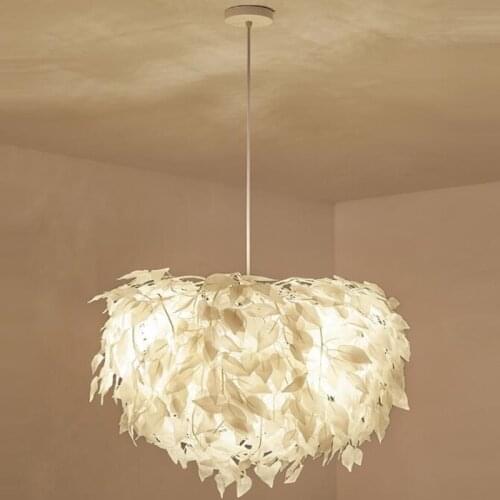 Modern LED Chandelier Creative Personality Feather Round Led Lamp Restaurant Bar Cafe Living Room Lamp Chandelier Lighting