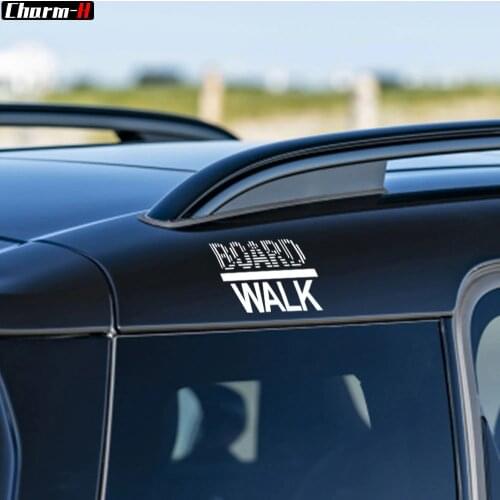 2pieces Reflective Vinyl Decal Board Walk Graphic Exterior Window Trunk Door Decor Sticker for MINI Countryman R60 F60 Cooper S