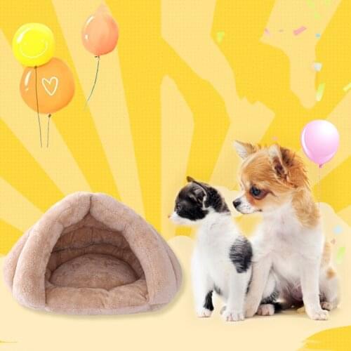 Warm Dog Bed Slipper Style Dogs Beds Soft Puppy Sofa Long Plush Pet Bed Winter Cat House Cute Puppy Mat Cat Cushion Dog Mats