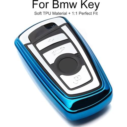 TPU Protection Car Key Cover Case Cap For Bmw 520 525 G30 F11 F48 118i 320i 1 3 5 7 Series X3 X4 Key Chain Ring Fob Accessories