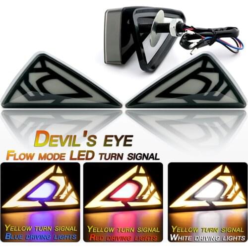 Universal Motorcycle 18 LED Turn Signal Lights Flasher Flowing Water Blinker Lights for Suzuki Cruiser Honda Kawasaki BMW Yamaha