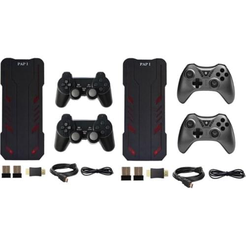 PAP 1 Video Game Console 4K TV Output 5200 Built-in Games 2 Wireless Gamepad Portable Retro Game Stick for-Android TV/PC