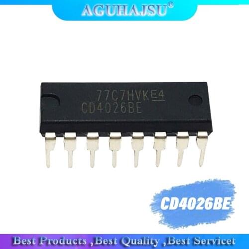10PCS CD4026BE DIP CD4026 DIP16 new and original IC Inline decimal count/divider