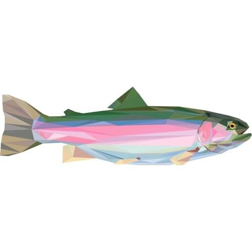 13cm x 4.1cm for Rainbow Trout Fish Car Assessoires Sticker Anime Decal Graffiti Motorcycle Funny Refrigerators Decor