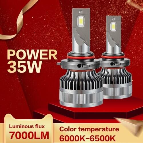 2PCS Car Headlights Bulbs LED H7 H4 H11 9006 9005 90W Super Bright Decoder Automobile Lamp Headlamp Front Fog Lights 6000K 12V