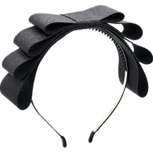 2021P New winter velvett 3 layor bow elegant headband fashion children hairband hair accessories OEM